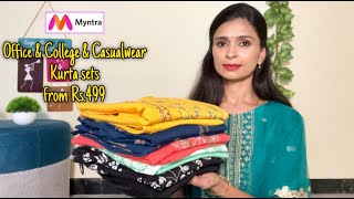 🌸Myntra kurta sets Haul in Tamil 🌸 Must buy quality Kavithasdiary [upl. by Beniamino309]