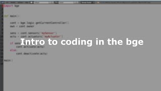 introduction to coding in the bge  BGE Tutorial [upl. by Esinned]