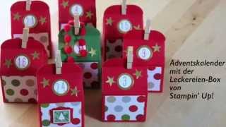 Adventskalender selbst gebastelt GeschenkverpackungLeckereien Box von Stampin Up [upl. by Dom]