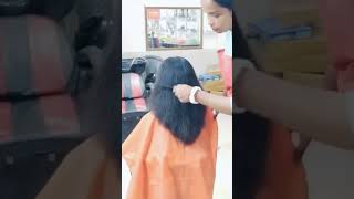 Feather V Hair Cut On Thik Hair rajnandini v hair cut [upl. by Togram747]