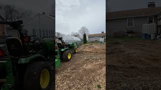 Tilling the garden with John Deere 2320 Tractor and 3 Point Hitch Tiller [upl. by Otero]