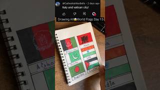 DAY15 Drawing All🥶WORLD Flags🔥 shorts [upl. by Nallad]