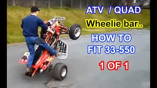 33550 TagZ ATV  Quad Wheelie bar Install and demo TRX 450 R [upl. by Nigrom970]