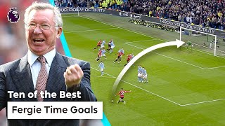 10 FANTASTIC Fergie Time Goals  Manchester United  Premier League [upl. by Joyan966]