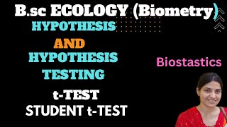 Student t testtTestHypothesis testing ttest bsc 1st yearbiometrybiostastics [upl. by Dlaner628]