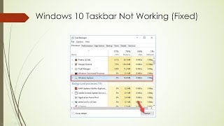 SOLVED Windows 10 Taskbar Not Working [upl. by Olmsted]