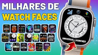 COMO INSTALAR MILHARES DE WATCH FACES GRÁTIS EM SEU SMARTWATCH ANDROID COM A UNIVERSAL LAUNCHER [upl. by Grindlay]