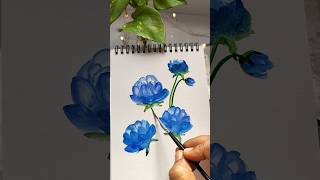 watercolor flower painting simple watercolor painting art drawing painting [upl. by Yzzik]