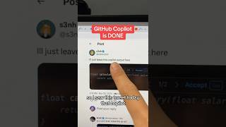 GitHub Copilot is DONE programmer coder softwareengineer dev webdev ai github copilot [upl. by Pas]