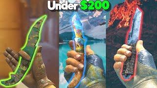 BEST KNIFE amp GLOVE COMBOS Under 200 CS2 BUDGET KNIFE  GLOVES COMBO 2024 [upl. by Nickie]