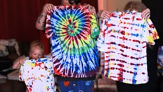 DIY  How to tie dye  Spiral Crumple and Accordion Style Tie Dye [upl. by Eniamzaj]