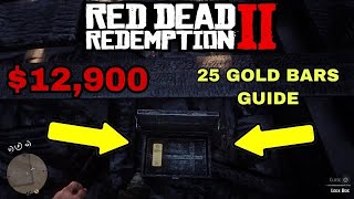 Red Dead Redemption 2  All 25 Gold Bars amp 1 ingot 12900 2022 [upl. by Gascony378]