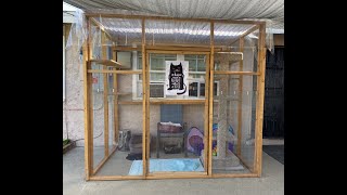 DIY “Catio”  Outdoor cat patio Made it all by myself [upl. by Walrath]