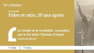 Colloque fides et ratio  Camille DE BELLOY [upl. by Elehcir]