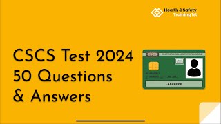 CSCS Green Card Mock Test 2024  50 Questions amp Answers [upl. by Ainatnas]