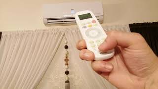 How to Use Haier 15 Ton DCinverter AC Remote Part 2 [upl. by Dahcir]