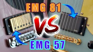 Two different FLAVORS 🎸  EMG 81 vs 57  Active Guitar Bridge Pickup Shootout [upl. by Olpe156]