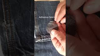 FIX HOLE in JEANS without Sewing [upl. by Lleynod]