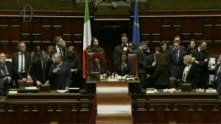 Boldrini proclamo Mattarella presidente  Nude News [upl. by Retla248]