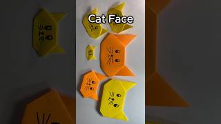 How to make Paper Cat Face  DIY Easy Origami Cat Face diy art craft papercraft origami [upl. by Datnow777]