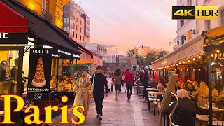 Paris  France 🇫🇷  Evening Walk20214KHDR Walking tour  Paris 4K  A Walk In Paris [upl. by Diskson956]