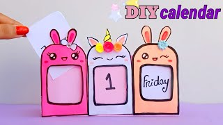 How to make a cute desk calendar  diy calendar  paper Mini calendar paper crafts for school  DIY [upl. by Sclater]