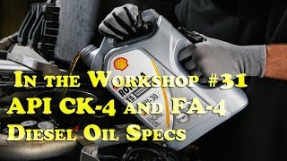 In The Workshop 31  The API CK4 and FA4 Diesel Oil Specs [upl. by Portie418]