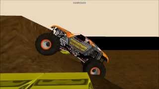 Rigs of Rods Monster Jam Double Backflip Attempts [upl. by Ppik]