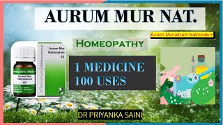 Aurum Muriaticum Natronatum  HOMEOPATHY1 MEDICINE 100 USES FIBROID drpriyankashomeopathy [upl. by Panaggio300]