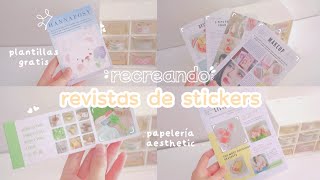 Recreando varias revistas de stickers de aliexpress versión aesthetic [upl. by Aloek]