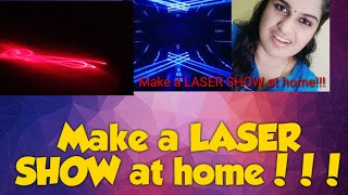 Make LASER SHOW at home  Home Experiment for online classesHEADPHONES RECOMMENDED [upl. by Gabriela51]