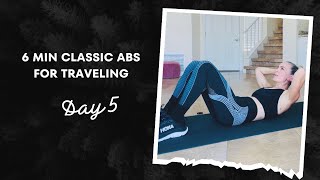 6 min classic abs for Traveling Day 5  no equipment Fourtwofitness [upl. by Gerson786]