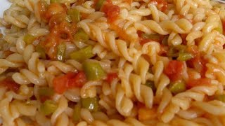 SEBZELİ SOSLU MAKARNA TARİFİ pasta with vegetables [upl. by Jarv460]