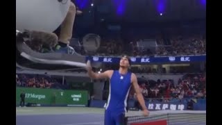 Zverev VS Umpire Outburst over Clear Double Bounce Replay at the end [upl. by Suiraj]