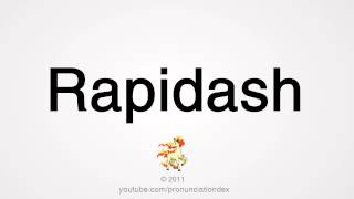 How to Pronounce Rapidash [upl. by Dinse]