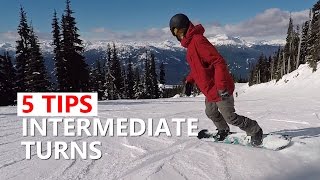 5 Tips for Intermediate Sliding Turns  Snowboard Tutorial [upl. by Bowen]