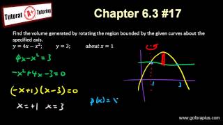 Calculus 2  Volume Cylindrical Shell Method Stewart Chapter 63 17 [upl. by Rayner]