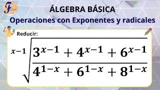 Operaciones con exponentes y radicales EJERCICIO DESAFIO [upl. by Onek]