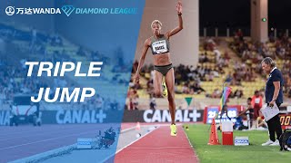 Yulimar Rojas rallies to win triple jump in Monaco  Wanda Diamond League 2022 [upl. by Sauers]