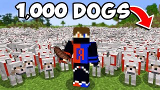 1000 Dogs Vs Best Minecraft Player [upl. by Ydnys19]