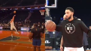 Ben Simmons missed EVERY SHOT in his warmup vs the Knicks 😭 [upl. by Bedell642]