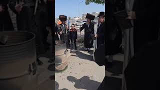 Trebishaner Rebbe Burning Chametz Erev pesach 5784 [upl. by Cherrita]