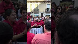 Vibrant Moments with Els Castellers de Barcelona in Gràcia  Catalan Tradition 2024 [upl. by Lomaj]