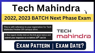 Tech Mahindra 2022 2023 Next Phase Exam  Survey Form  Exam Pattern  Free Resources [upl. by Leibman]