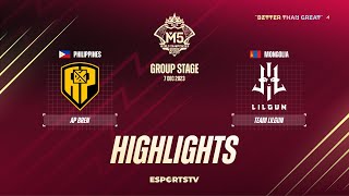 AP Bren vs Team Lilgun HIGHLIGHTS M5 World Championship Group Stage  APBR vs LG [upl. by Atir644]