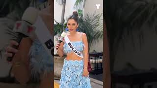 Miss Bolivia entrevistada ppr la Cadena Telemundo en México [upl. by Strickler]