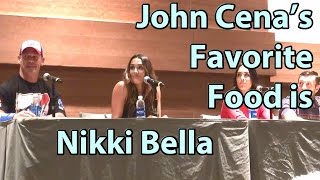 John Cenas Favorite Food is Nikki Bella Please Stand UP nonPG answer Phoenix Comicon Fanfest [upl. by Enial]