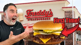 Freddys Burger Taste Test You Wont Believe This [upl. by Ul]