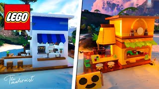 LEGO Fortnite 2 NEW Build ideas using the New Pieces Mini Coffee shops [upl. by Aruat]