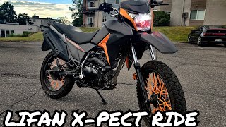 THE LIFAN XPECT ENDURO AMAZON MOTORCYCLE RIDE  REVIEW  BEST BEGINNER BIKE [upl. by Ecinahs]